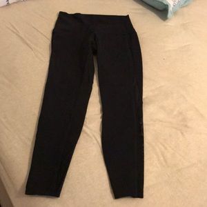 Lululemon wunder under with mesh black 7/8 length